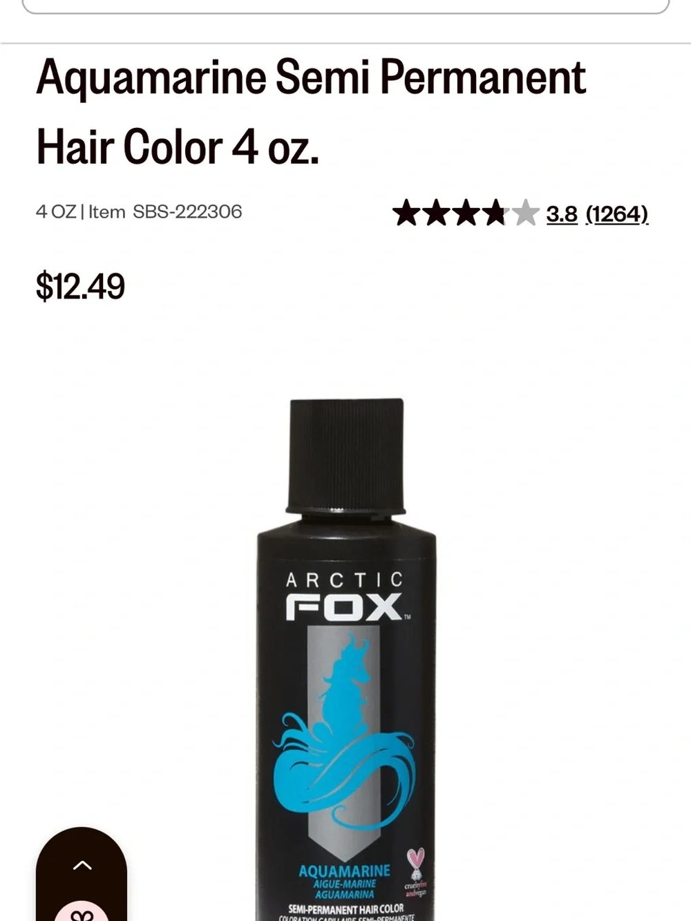 Aquamarine Arctic Fox Hair Dye Bundle